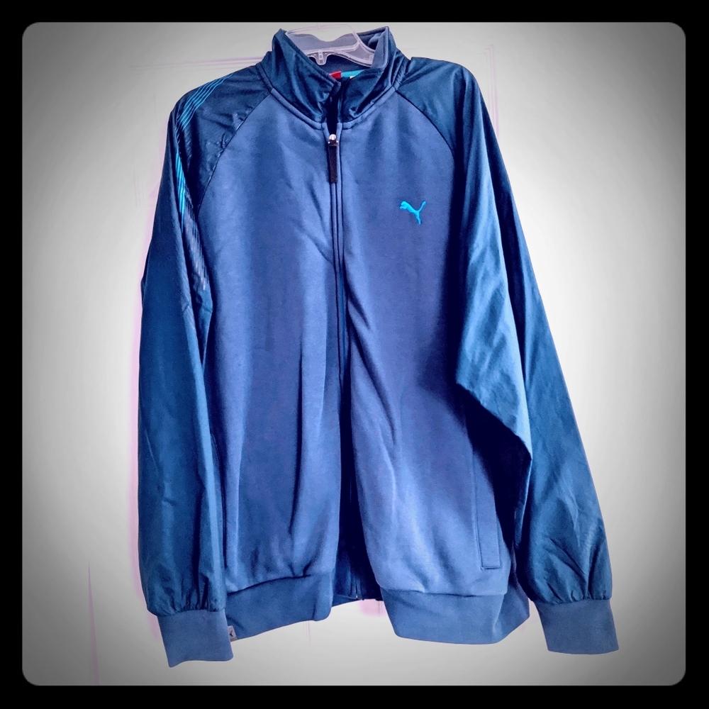 Men's Blue Puma Zip-Up Jacket